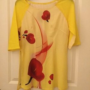 Ao Ba Ba set Floral Silk Outfit